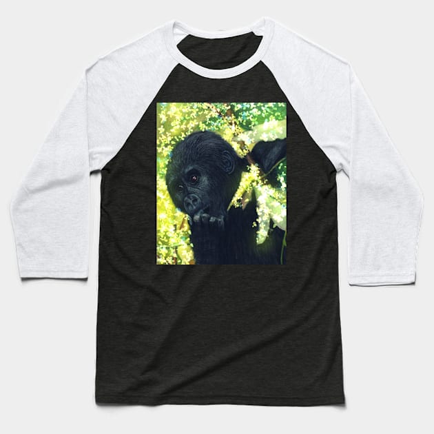 Gorilla Baseball T-Shirt by teenamarie23art